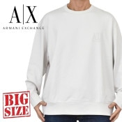 �礭�������� ��� ����ޡ��˥����������� A/X ARMANI EXCHANGE �ȥ졼�ʡ� �������åȥ���� ���롼�ͥå� �����ɽ� ���եۥ磻�� XXL