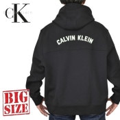 �礭�������� ��� CK ����Х󥯥饤�󥸡��� Calvin Klein Jeans �Хå��ץ��� ���������� ���� �ץ륪���С� �ѡ����� �ա��ǥ��� �� �֥�å� XXL