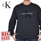 �礭�������� ��� CK ����Х󥯥饤�󥸡��� Calvin Klein Jeans �٥�٥å� cK���� �ɽ� ΢���� ���롼�ͥå� �������åȥ���� �ȥ졼�ʡ� XXL