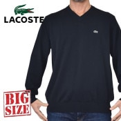 SALE】 大きいサイズ メンズ ラコステ Lacoste 長袖 鹿の子 ポロシャツ