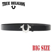 �礭�������� ��� TRUE RELIGION �ȥ��롼��ꥸ��� CRYSTAL HORSESHOE BUCKLE BELT �٥�� �������� �ۡ������塼 ���ꥹ��������Хå��� 40 42�����
