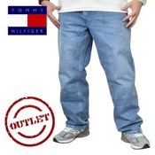 �ڥ����ȥ�å������Բġ�TOMMY HILFIGER �ȥߡ��ҥ�ե����� �ǥ˥�ѥ�� ������ �����ѥ� ���å������ȥ졼�� ���åץե饤 RELAXED STRAIGHT 44����� 