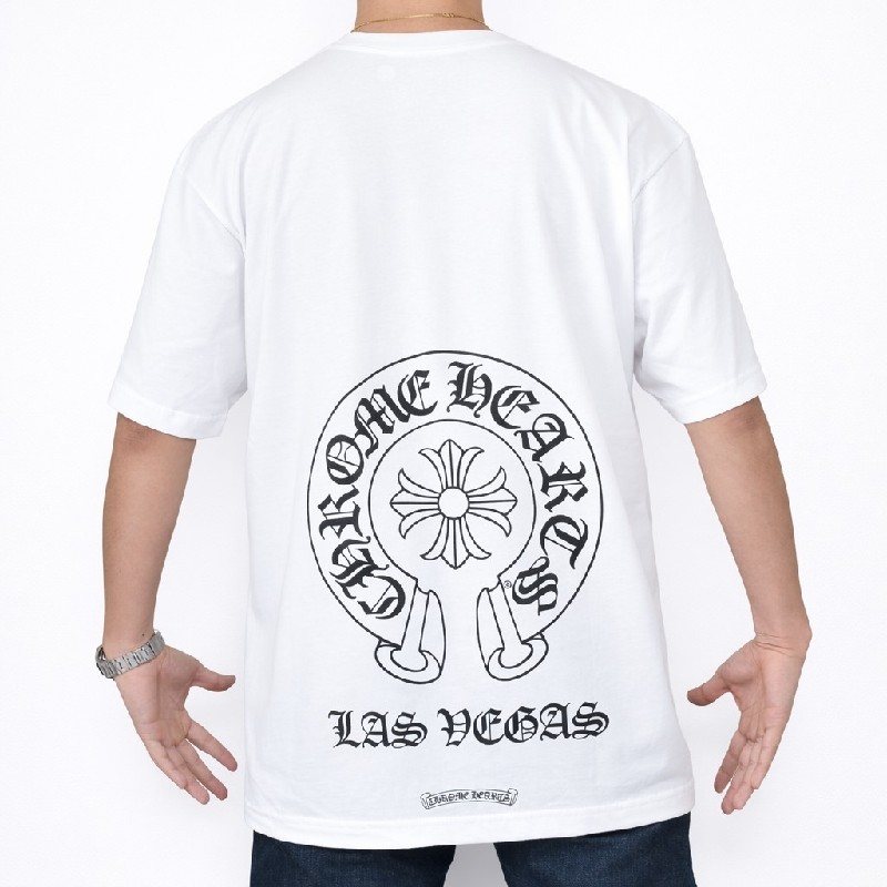 大きいサイズ メンズ CHROME HEARTS クロムハーツ 半袖 Tシャツ 白