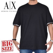 �礭�������� ��� ����ޡ��˥����������� A/X ARMANI EXCHANGE ���롼�ͥå� ���� Ⱦµ�ԥ���� µ�ơ��׻Ȥ� REGULAR FIT + XL XXL