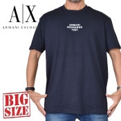 �礭�������� ��� ����ޡ��˥����������� A/X ARMANI EXCHANGE ���롼�ͥå� �����ɽ� Ⱦµ�ԥ���� REGULAR FIT XXL