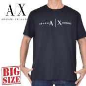 �礭�������� ��� ����ޡ��˥����������� A/X ARMANI EXCHANGE ���롼�ͥå� Ⱦµ�ԥ���� �ե���ȥ����ץ��� REGULAR FIT XXL