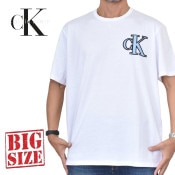 �礭�������� ��� CK Calvin Klein jeans ����Х󥯥饤�󥸡��� ���롼�ͥå� Ⱦµ�ԥ���� ���ݥ���ȥ�С��ץ��� XXL