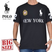 �礭�������� ��� �ݥ� ���ե������ POLO Ralph Lauren ���ƥ������ɽ� �ӥå��ݥˡ� Ⱦµ�ԥ���� XL XXL