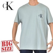 �礭�������� ��� CK Calvin Klein jeans ����Х󥯥饤�󥸡��� ���롼�ͥå� Ⱦµ�ԥ���� �ݥ��å� XXL
