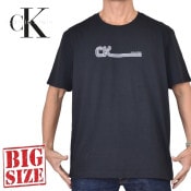 �礭�������� ��� CK Calvin Klein jeans ����Х󥯥饤�󥸡��� ���롼�ͥå� Ⱦµ�ԥ���� �ե���ȥ��� XXL