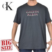 �礭�������� ��� CK Calvin Klein jeans ����Х󥯥饤�󥸡��� ���롼�ͥå� Ⱦµ�ԥ���� �ե���ȥХå����� XXL