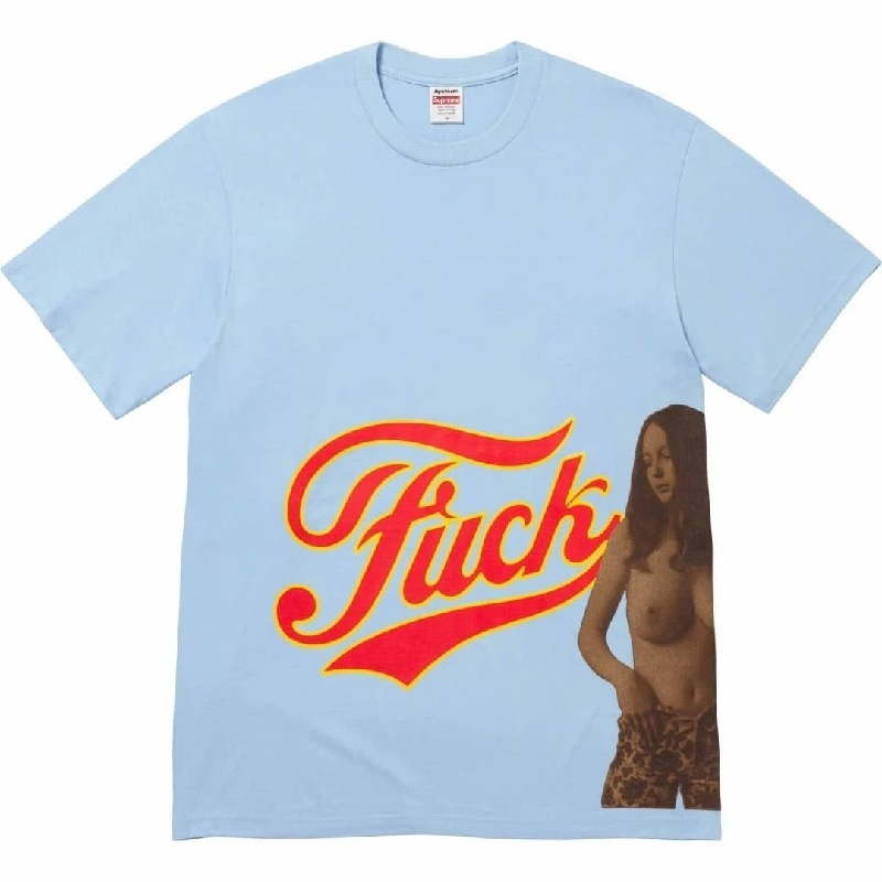 �礭�������� ��� Supreme ����ץ꡼�� �ҥ��ƥ�å�����ޡ� Hysteric Glamour Fuck Tee Ⱦµ T����� S M L XL