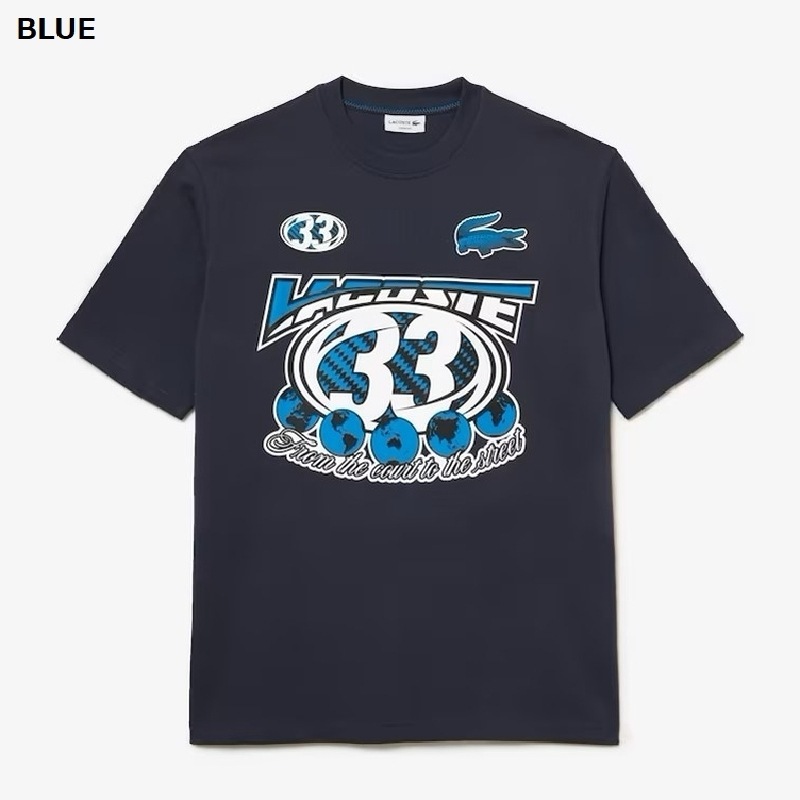 �礭�������� ��� Lacoste �饳���� ���롼�ͥå� Ⱦµ�ԥ���� Loose Fit �롼���ե��å� �����С������� XL XXL XXXL