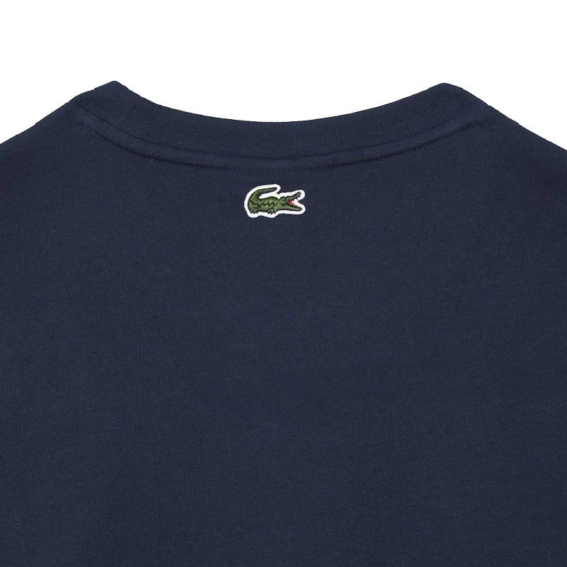�礭�������� ��� Lacoste �饳���� ���롼�ͥå� Ⱦµ�ԥ���� �ͥ��ӡ��֥롼 LOOSE FIT COTTON MONOGRAM T-SHIRT XXL