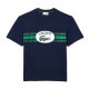�礭�������� ��� Lacoste �饳���� ���롼�ͥå� Ⱦµ�ԥ���� �ͥ��ӡ��֥롼 LOOSE FIT COTTON MONOGRAM T-SHIRT XXL