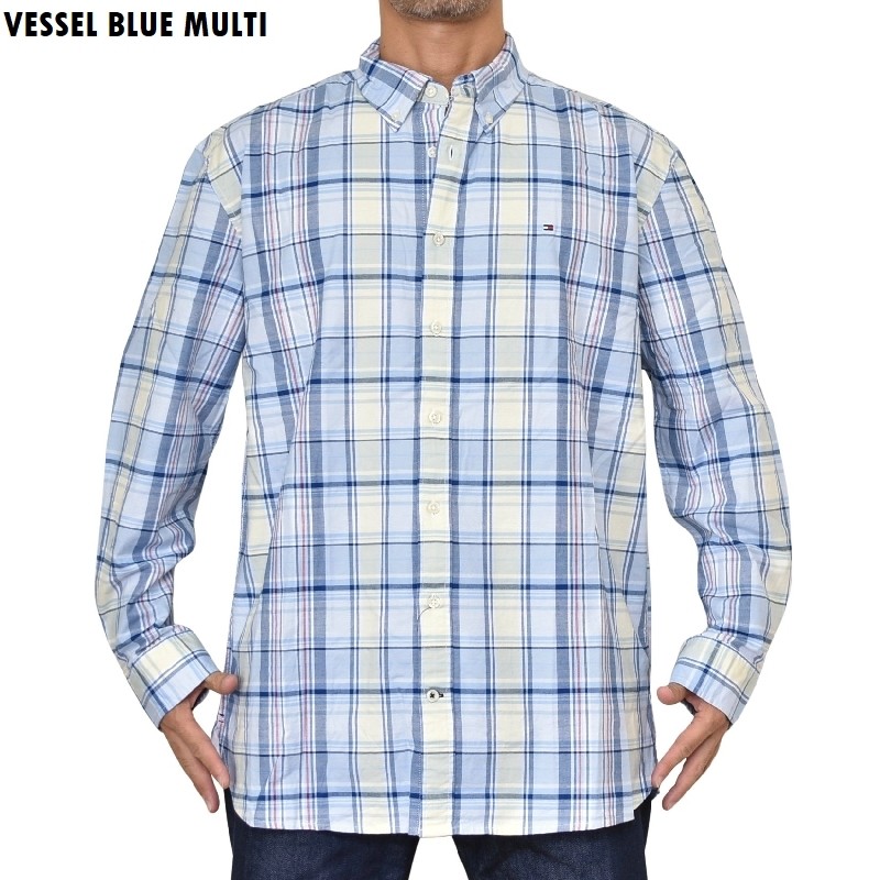 �礭����������� TOMMY HILFIGER �ȥߡ��ҥ�ե����� Ĺµ����� �����å��� ���ݥ���� �ܥ�������� REGULAR FIT XXL