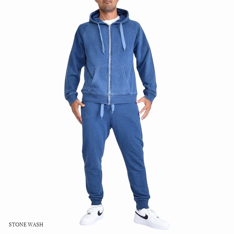 大きいサイズ メンズ デニムスウェット セットアップ ジップアップ パーカー 3l 4l 大きいサイズのメンズ服専門店 Deff