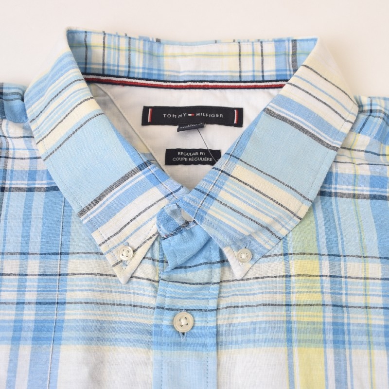 �礭����������� TOMMY HILFIGER �ȥߡ��ҥ�ե����� Ĺµ����� �����å��� ���ݥ���� �ܥ�������� REGULAR FIT XXL