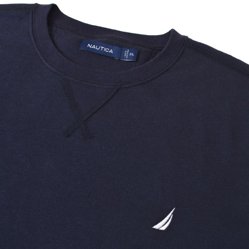 �礭�������� ��� NAUTICA �Ρ��ƥ��� �Ρ����� ���롼�ͥå� �������åȥ���� �ȥ졼�ʡ� ����������ɽ� ���ݥ���� �ͥ��ӡ� ���졼 ΢���� XXL XXXL