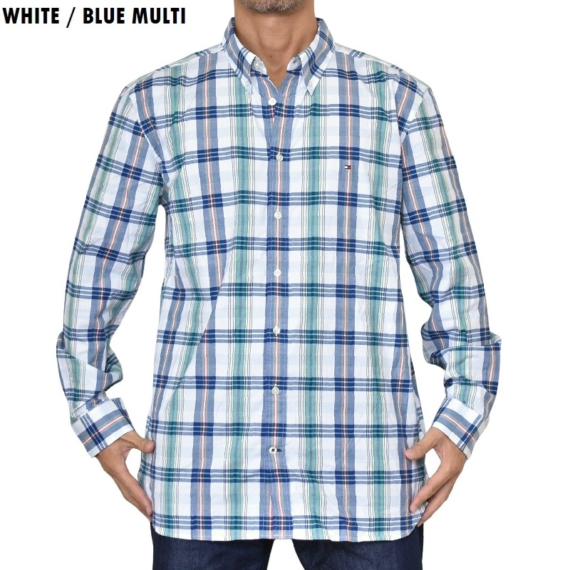 �礭����������� TOMMY HILFIGER �ȥߡ��ҥ�ե����� Ĺµ����� �����å��� ���ݥ���� �ܥ�������� SLIM FIT XXL