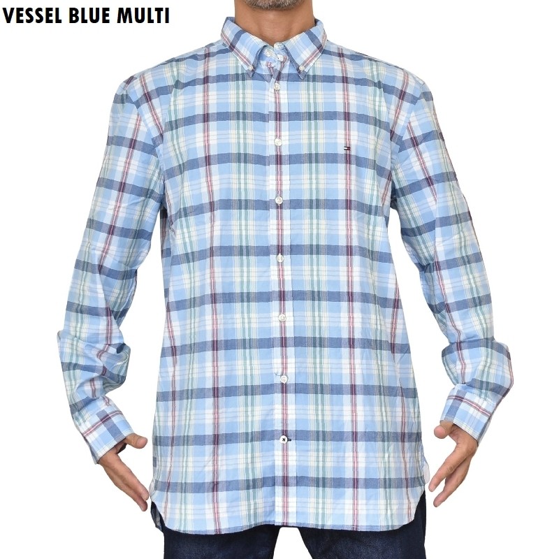 �礭����������� TOMMY HILFIGER �ȥߡ��ҥ�ե����� Ĺµ����� �����å��� ���ݥ���� �ܥ�������� SLIM FIT XXL