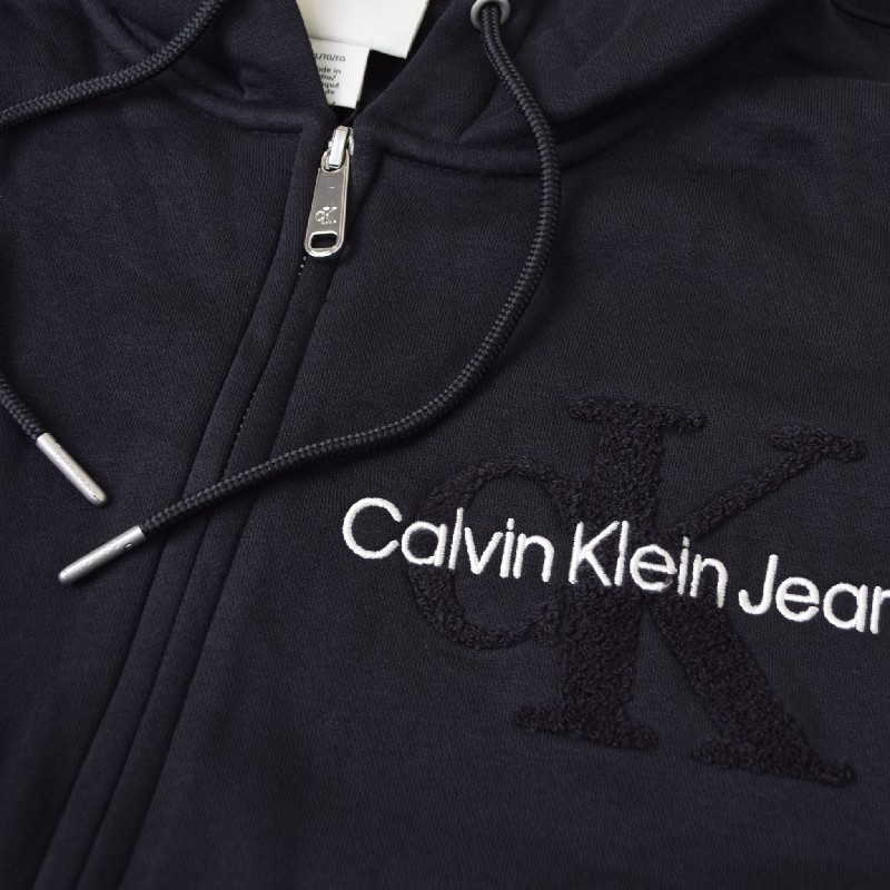 �礭�������� ��� CK ����Х󥯥饤�󥸡��� Calvin Klein Jeans �ѡ����� �ա��ǥ��� �ե른�å� �������å� ���ݥ���ȥѥ���ɽ� �� �֥�å� XXL