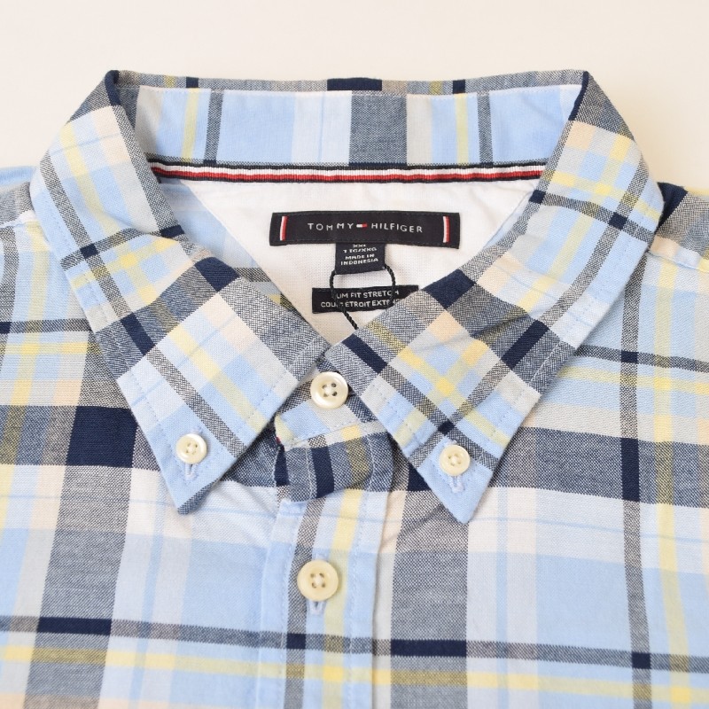 �礭����������� TOMMY HILFIGER �ȥߡ��ҥ�ե����� Ĺµ����� �����å��� ���ݥ���� �ܥ�������� SLIM FIT XXL