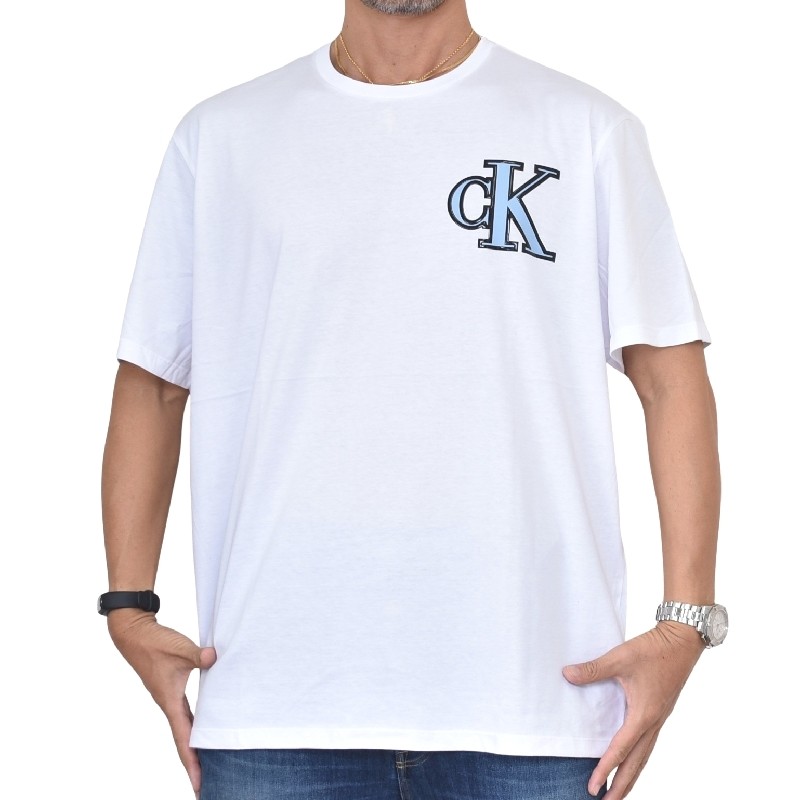 �礭�������� ��� CK Calvin Klein jeans ����Х󥯥饤�󥸡��� ���롼�ͥå� Ⱦµ�ԥ���� ���ݥ���ȥ�С��ץ��� XXL