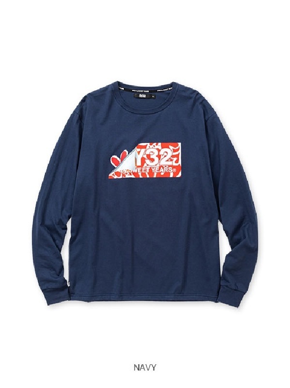 ��SALE�� �礭�������� ��� SY32 by SWEET YEARS ���������ȥ��䡼�� HEAT DRIP BOX LOGO L/S TEE ����T Ĺµ�ԥ���� XXL XXXL XXXXL [M�� 1/1]