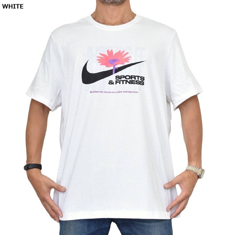 �礭�������� ��� NIKE �ʥ��� �����ץ��� Ⱦµ�ԥ���� �� �֥�å� �� �ۥ磻�� �� �֥롼 XL XXL