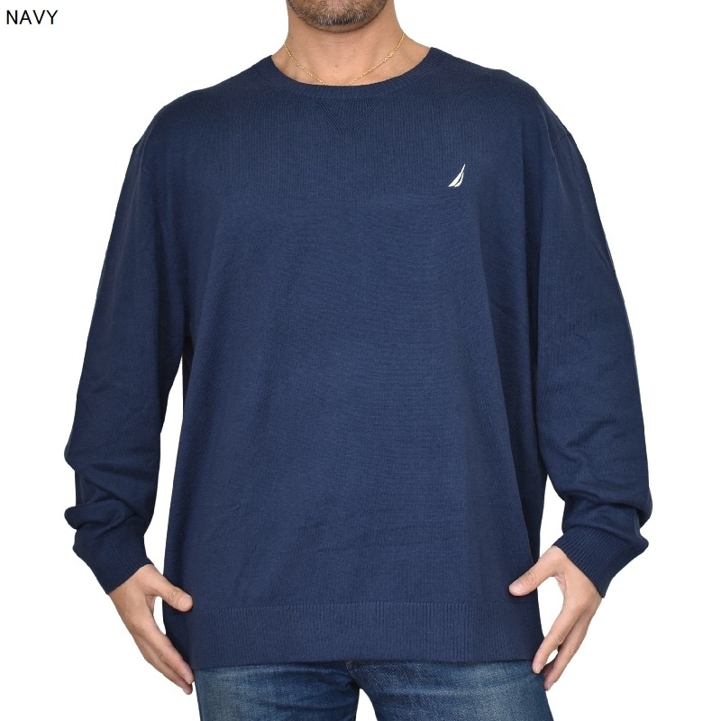 �礭�������� ��� NAUTICA �Ρ��ƥ��� �Ρ����� ���롼�ͥå� �������� �˥å� ���ݥ���� XXL XXXL