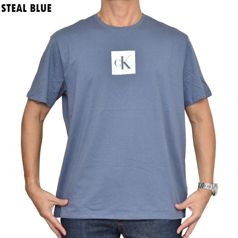 礭  CK Х󥯥饤 Calvin Klein 롼ͥå Ⱦµԥ ܥåץ  ֥å XL XXL