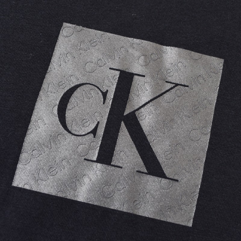 礭  CK Х󥯥饤 Calvin Klein 롼ͥå Ⱦµԥ ܥåץ  ֥å XL XXL