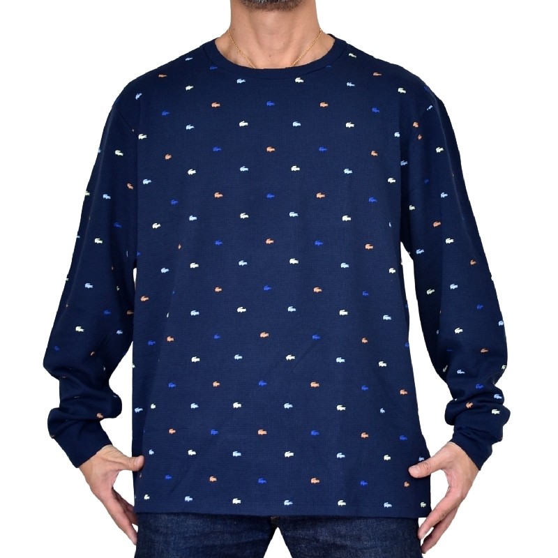 �礭�������� ��� �饳���� Lacoste ���롼�ͥå� ��åե����� Ĺµ�ԥ���� ���� Cotton Lounge T-Shirt XL XXL