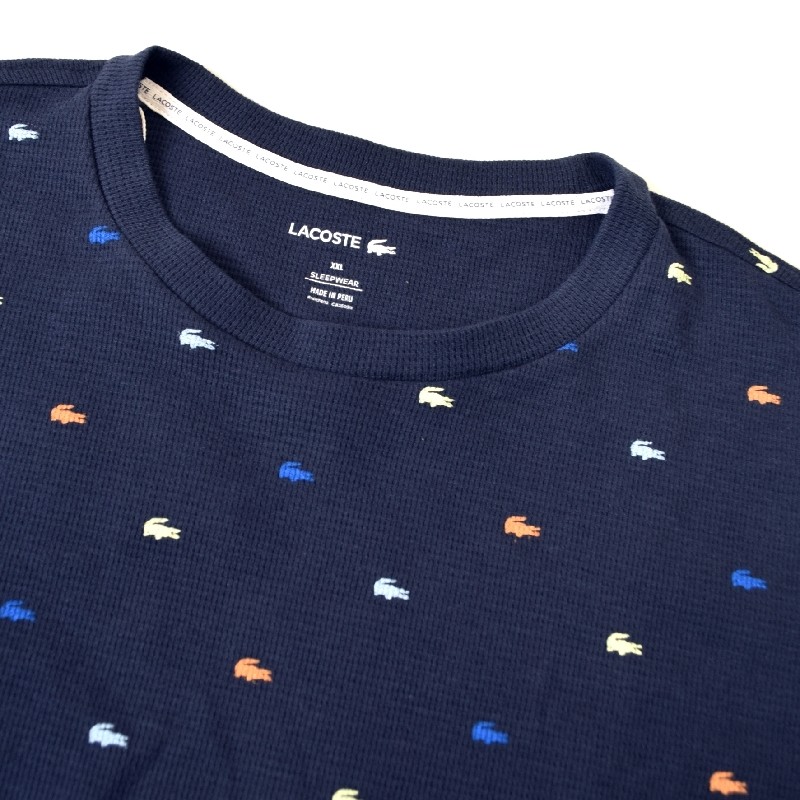 �礭�������� ��� �饳���� Lacoste ���롼�ͥå� ��åե����� Ĺµ�ԥ���� ���� Cotton Lounge T-Shirt XL XXL