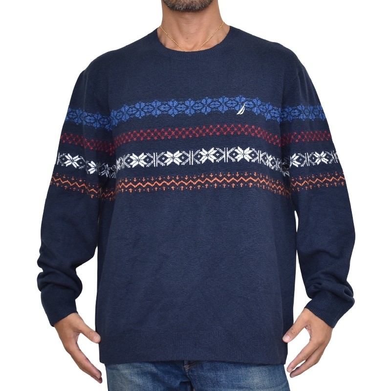 �礭�������� ��� NAUTICA �Ρ��ƥ��� �Ρ����� ���롼�ͥå� �������� �˥å� ���ݥ���� �Υ�ǥ��å��� XXL