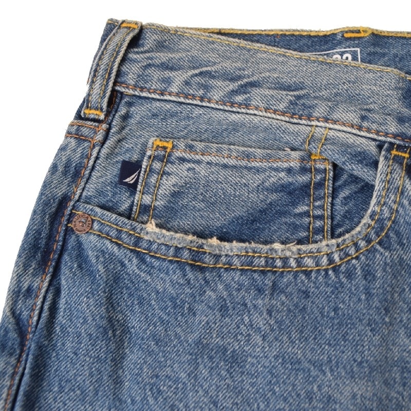 �礭�������� ��� NAUTICA �Ρ��ƥ��� �Ρ����� �����ѥ� �ǥ˥� ������ ����ॹ�ȥ�å� athletic slim stretch denim 40 42�����