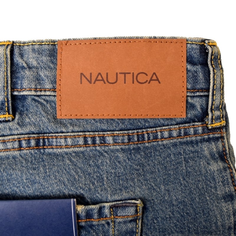 �礭�������� ��� NAUTICA �Ρ��ƥ��� �Ρ����� �����ѥ� �ǥ˥� ������ ����ॹ�ȥ�å� athletic slim stretch denim 40 42�����