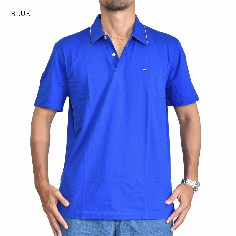 ��SALE�� �礭����������� �ȥߡ��ҥ�ե����� TOMMY HILFIGER Ⱦµ �ݥ������ ���ݥ���Ȼɽ� �ͥ��ӡ� �֥롼 �� XL XXL XXXL 