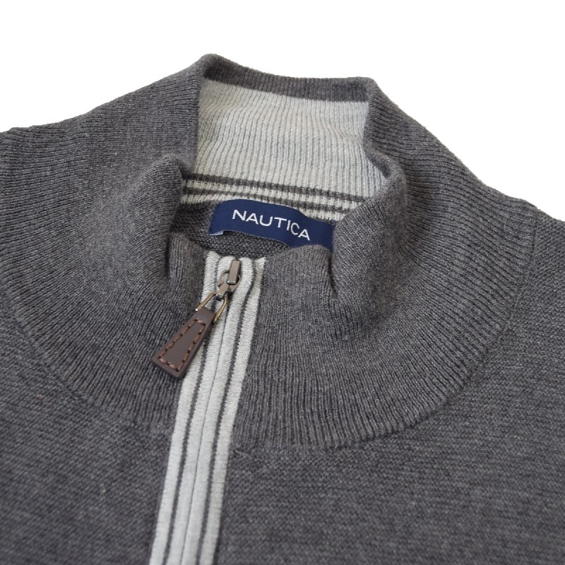 �礭�������� ��� NAUTICA �Ρ��ƥ��� performance mock-neck full-zip sweater �ե른�å� �������� �˥å� ���ݥ���� XXL XXXL XXXXL