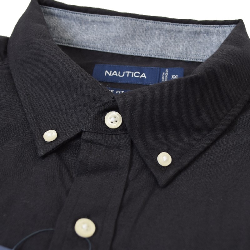�礭�������� ��� NAUTICA �Ρ��ƥ��� solid oxford shirt Ĺµ����� ���ݥ���� ���å����ե����� XXL