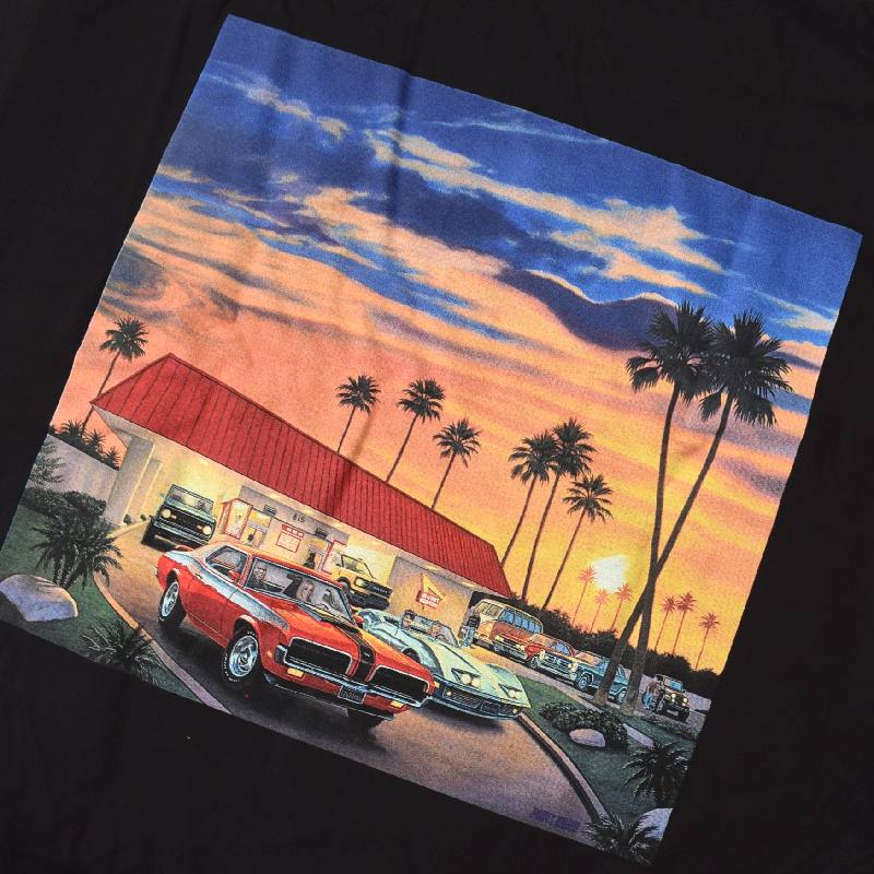 �礭�������� ��� IN-N-OUT BURGER ���󥢥�ɥ����ȥС����� Ⱦµ�ԥ���� NEVADA �ͥХ� �� �֥�å� XL XXL XXXL [M�� 1/1]