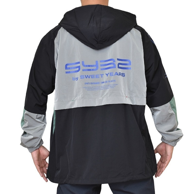 ��SALE�ۡ��������� �礭�������� ��� SY32 by SWEET YEARS ���������ȥ��䡼�� �ʥ����󥸥㥱�å� ������ɥ֥졼���� �������� ���åץա��ǥ��� RETRO COLOR NYLON ZIP HOODIE XXL XXXL XXXXL