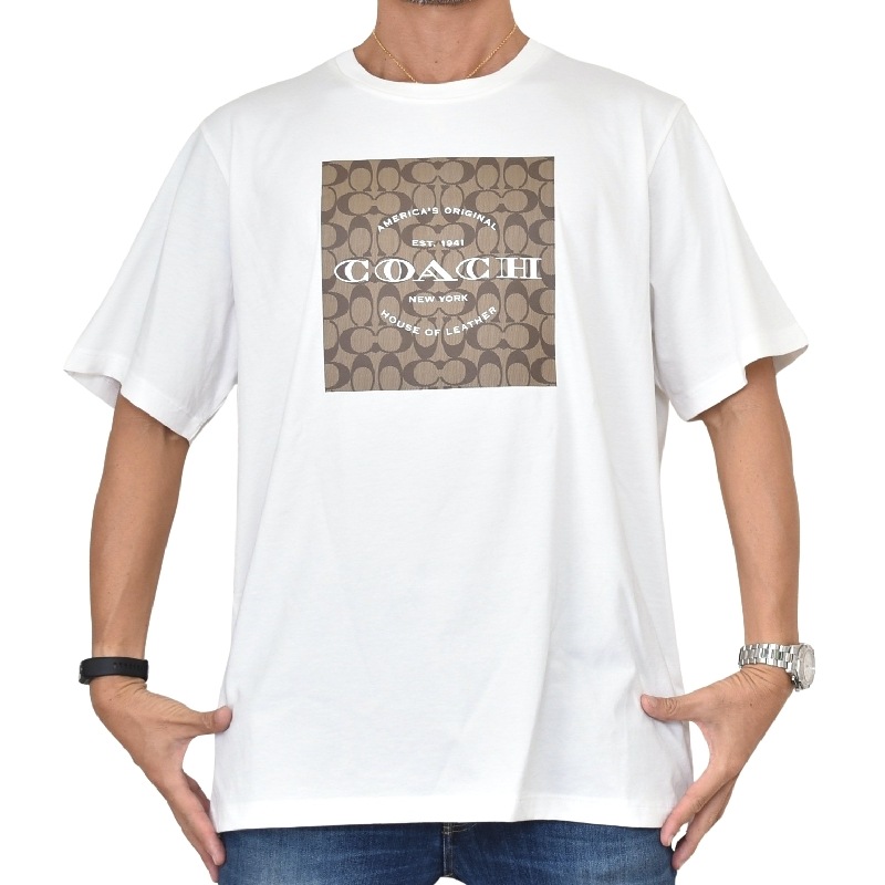 大きいサイズ メンズ COACH コーチ 半袖Tシャツ ボックスロゴ XXL
