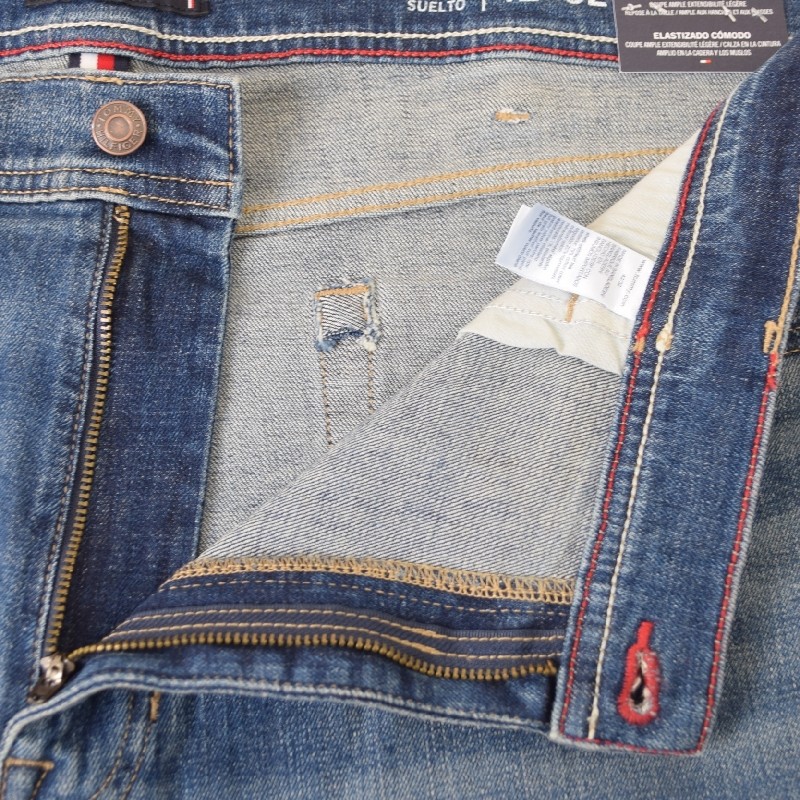 �礭����������� TOMMY HILFIGER �ȥߡ��ҥ�ե����� �ǥ˥�ѥ�� ������ �����ѥ� LOOSE �롼���ե��å� ���� ���ȥ꡼�� ���� 42�����