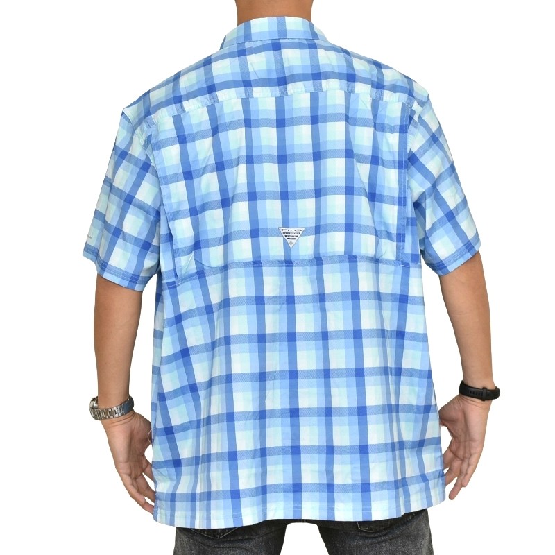 �礭�������� ��� Columbia ������ӥ� Ⱦµ����� UV���å� �ե��å��� ��� �����å��� PFG Super Slack Tide Camp Shirt XL XXL