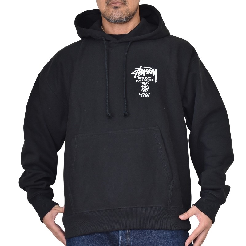 �礭����������� STUSSY ���ƥ塼���� �ѡ����� �ץ륪���С� �������åȥա��ǥ��� ���ɥĥ��� WORLD TOUR HOOD XL