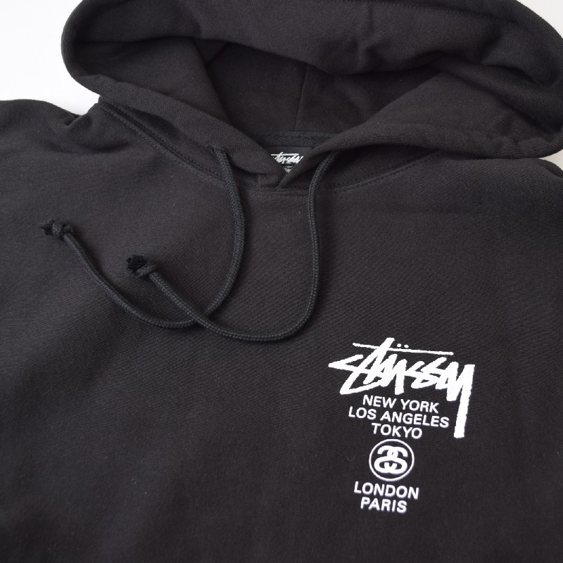 �礭����������� STUSSY ���ƥ塼���� �ѡ����� �ץ륪���С� �������åȥա��ǥ��� ���ɥĥ��� WORLD TOUR HOOD XL