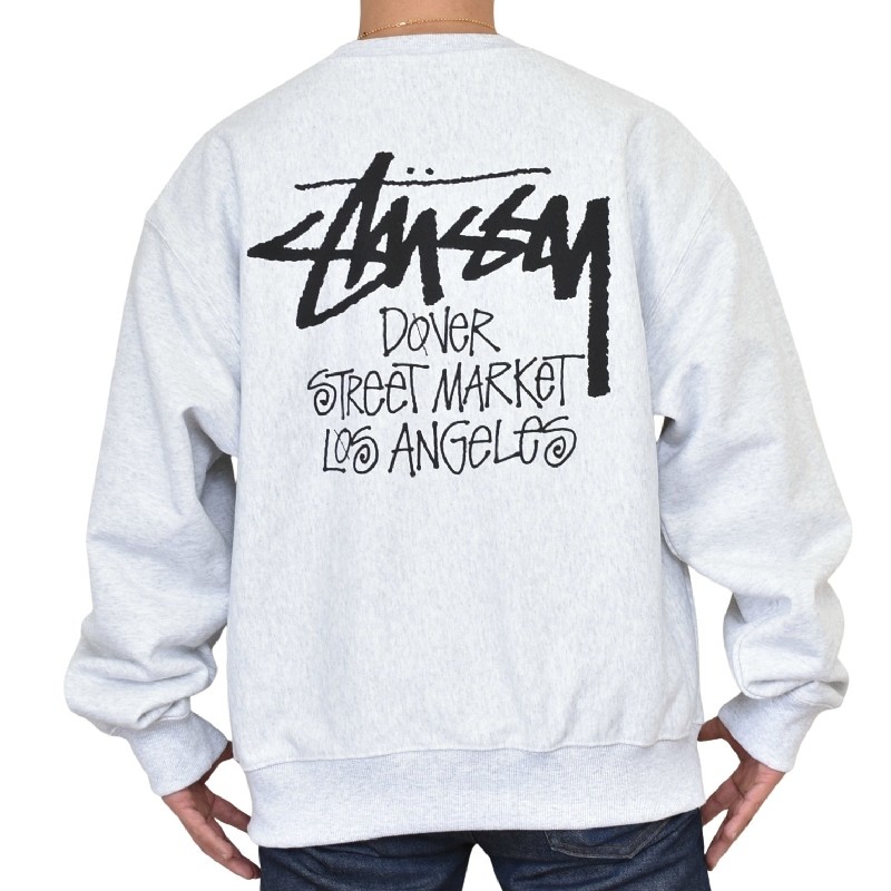 �礭����������� STUSSY ���ƥ塼���� ���롼�ͥå� �������åȥ���� �ɡ��С����ȥ꡼�ȥޡ����å� LA���� �����󥼥륹 Los Angeles STOCK DSM WORLD TOUR CREW XXL