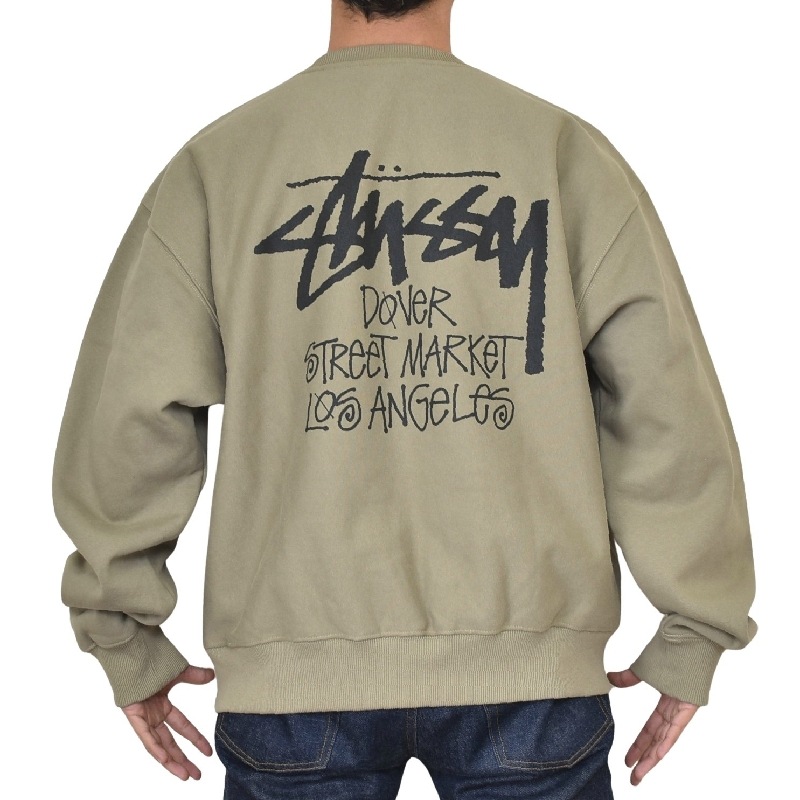 �礭����������� STUSSY ���ƥ塼���� ���롼�ͥå� �������åȥ���� �ɡ��С����ȥ꡼�ȥޡ����å� LA���� �����󥼥륹 Los Angeles STOCK DSM WORLD TOUR CREW XXL